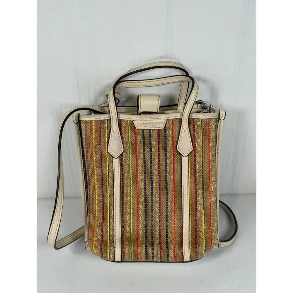 Tory Burch Perry Raffia Crossbody Bag